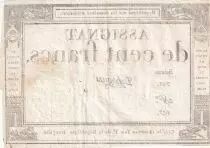 France 100 Francs - 18 Nivose An III - (07.01.1795) - Sign. De Hogues - P.78