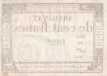 France 100 Francs - 18 Nivose An III - (07.01.1795) - Sign. De Hogues - Serial 946 - P.78