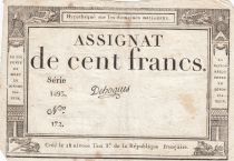 France 100 Francs - 18 Nivose An III - (07.01.1795) - Sign. Dehogues - P.78 - Serial 1573