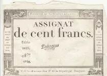 France 100 Francs - 18 Nivose An III - (07.01.1795) - Sign. Dehogues - S&eacute;rie 2859
