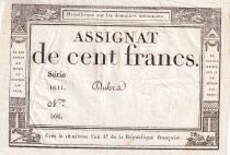 France 100 Francs - 18 Nivose An III - (07.01.1795) - Sign. Dubra - Serial 1611 - P.78