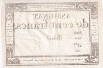 France 100 Francs - 18 Nivose An III - (07.01.1795) - Sign. Dubra - Série 1611 - L.173