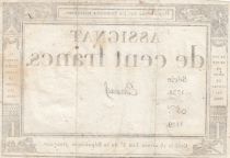 France 100 Francs - 18 Nivose An III - (07.01.1795) - Sign. Edouard - Serial 1738