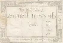 France 100 Francs - 18 Nivose An III - (07.01.1795) - Sign. Edouard - S&eacute;rie 1738