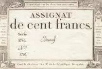France 100 Francs - 18 Nivose An III - (07.01.1795) - Sign. Edouard - S&eacute;rie 2786