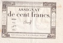 France 100 Francs - 18 Nivose An III - (07.01.1795) - Sign. Edouard - Série 722 - L.173