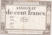 France 100 Francs - 18 Nivose An III - (07.01.1795) - Sign. Emery - Serial 1481