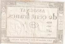 France 100 Francs - 18 Nivose An III - (07.01.1795) - Sign. Emery - Serial 1481