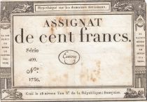 France 100 Francs - 18 Nivose An III - (07.01.1795) - Sign. Emery - Serial 409