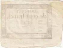 France 100 Francs - 18 Nivose An III - (07.01.1795) - Sign. Emery - S&eacute;rie 4799