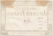 France 100 Francs - 18 Nivose An III - (07.01.1795) - Sign. Farcy - P.A.78 - Serial 4519