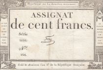 France 100 Francs - 18 Nivose An III - (07.01.1795) - Sign. Feze - Serial 1692
