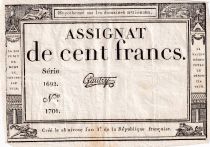 France 100 Francs - 18 Nivose An III - (07.01.1795) - Sign. Gautry - Serial 1692 - P.78