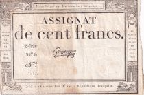 France 100 Francs - 18 Nivose An III - (07.01.1795) - Sign. Gautry - Série 3578 - L.173