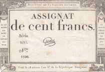 France 100 Francs - 18 Nivose An III - (07.01.1795) - Sign. Godet - L.173 - Série 1692