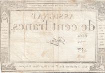 France 100 Francs - 18 Nivose An III - (07.01.1795) - Sign. Goussu - P.A.78 - Serial 1733