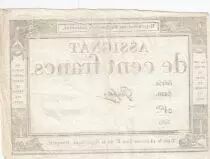 France 100 Francs - 18 Nivose An III - (07.01.1795) - Sign. Goussu - Serial 3420