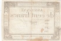 France 100 Francs - 18 Nivose An III - (07.01.1795) - Sign. Gros - P.A.78 - Serial 1879
