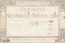 France 100 Francs - 18 Nivose An III - (07.01.1795) - Sign. Gros - Serial 1696