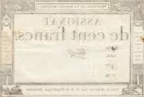 France 100 Francs - 18 Nivose An III - (07.01.1795) - Sign. Gros - Serial 1696