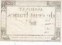France 100 Francs - 18 Nivose An III - (07.01.1795) - Sign. Gros - Serial 3920