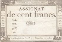 France 100 Francs - 18 Nivose An III - (07.01.1795) - Sign. Guyot - P.A.78 - Serial 1696
