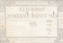France 100 Francs - 18 Nivose An III - (07.01.1795) - Sign. Haze - P.A.78 - Serial 1879