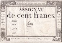 France 100 Francs - 18 Nivose An III - (07.01.1795) - Sign. Haze - Serial 3920 - P.78