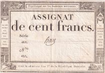 France 100 Francs - 18 Nivose An III - (07.01.1795) - Sign. Haze - Serial 461 - P.78