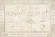 France 100 Francs - 18 Nivose An III - (07.01.1795) - Sign. Henry - P.78 - Serial 5089