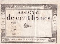 France 100 Francs - 18 Nivose An III - (07.01.1795) - Sign. Henry - Serial 4175 - P.78
