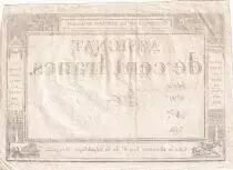 France 100 Francs - 18 Nivose An III - (07.01.1795) - Sign. Henry - S&eacute;rie 4799