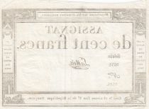 France 100 Francs - 18 Nivose An III - (07.01.1795) - Sign. Lassia - Serial 1652