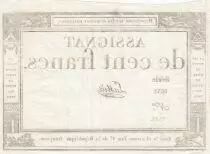 France 100 Francs - 18 Nivose An III - (07.01.1795) - Sign. Lassia - Serial 1652