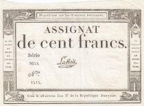 France 100 Francs - 18 Nivose An III - (07.01.1795) - Sign. Lassia - Série 1652