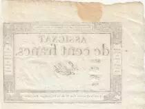 France 100 Francs - 18 Nivose An III - (07.01.1795) - Sign. Le Noble - Serial 5519