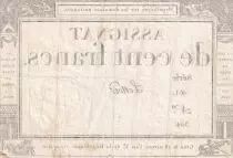 France 100 Francs - 18 Nivose An III - (07.01.1795) - Sign. Lenoir - Serial 461