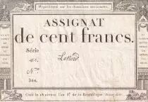 France 100 Francs - 18 Nivose An III - (07.01.1795) - Sign. Lenoir - S&eacute;rie 461