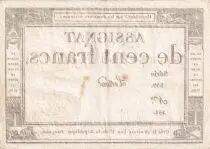 France 100 Francs - 18 Nivose An III - (07.01.1795) - Sign. Lenoir - S&eacute;rie 859
