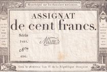 France 100 Francs - 18 Nivose An III - (07.01.1795) - Sign. Mané - Serial 1481 - P.78