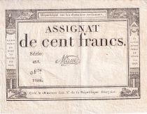 France 100 Francs - 18 Nivose An III - (07.01.1795) - Sign. Massé - Serial 1188 - P.78