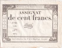 France 100 Francs - 18 Nivose An III - (07.01.1795) - Sign. Massé - Serial 1526