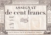 France 100 Francs - 18 Nivose An III - (07.01.1795) - Sign. Masseé - Série 1479 - L.173