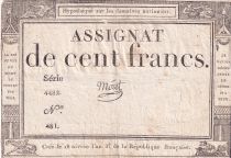 France 100 Francs - 18 Nivose An III - (07.01.1795) - Sign. Moret - Série 4482 - L.173