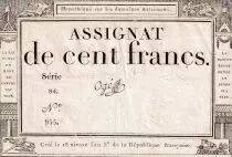 France 100 Francs - 18 Nivose An III - (07.01.1795) - Sign. Og&eacute;  - Serial 84 - P.78