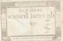 France 100 Francs - 18 Nivose An III - (07.01.1795) - Sign. Ogé - Serial 1652