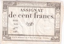 France 100 Francs - 18 Nivose An III - (07.01.1795) - Sign. Ogé - Serial 3420