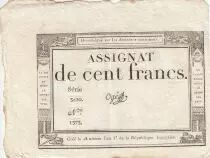 France 100 Francs - 18 Nivose An III - (07.01.1795) - Sign. Og&eacute; - Serial 3420