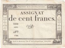 France 100 Francs - 18 Nivose An III - (07.01.1795) - Sign. Ogé - Série 1609