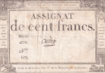 France 100 Francs - 18 Nivose An III - (07.01.1795) - Sign. Oudry  - Serial 4799 - P.78